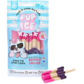 Замразено лакомство за кучета Pup Ice Rocket Lollies Strawberry & Blueberry 2 броя ледени близалки с Ягода и боровинки